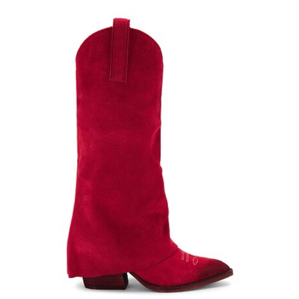 Red Suede Women's Boots